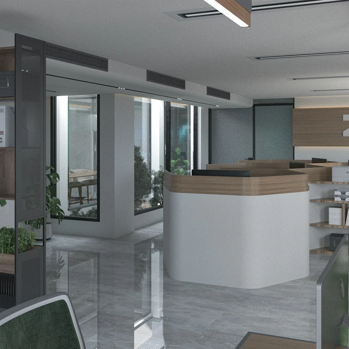 Velour studio — reception area